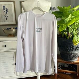 Billabong White Long Sleeve Tee, SPF 50, NWOT, XL
